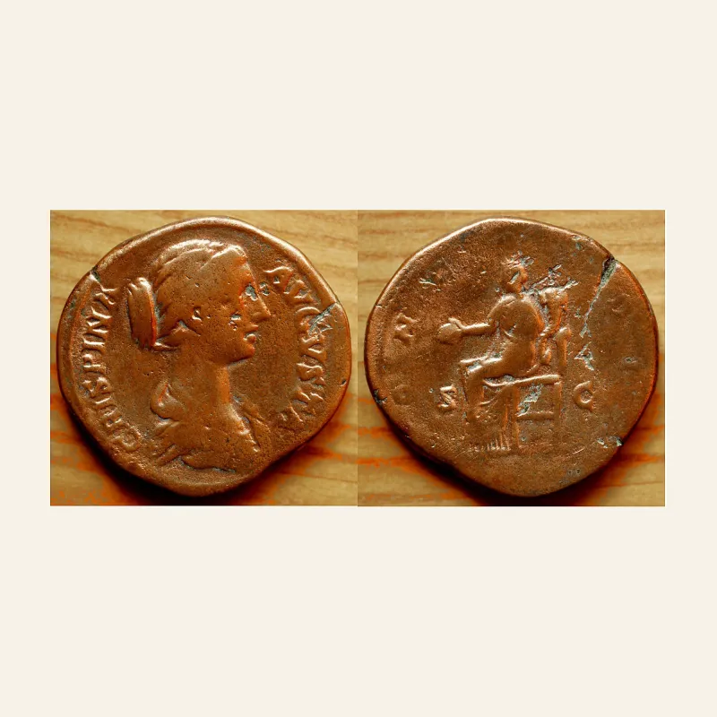 CRISPINA, †187 Sestertius, about 180-183. AE 27.61 g.