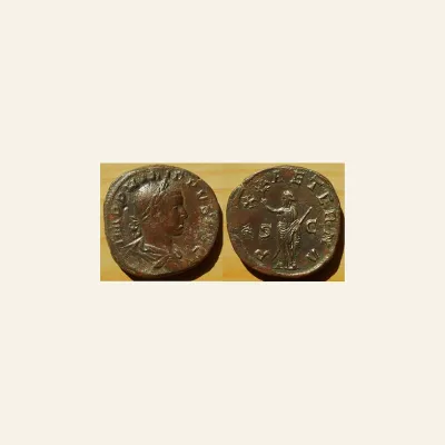 Reverse, of the sestertius, for Philip II (247-249), Sestertius, Rome, AD 246-249, AE, g 20.02, mm 30, mint of Rome, 247-249