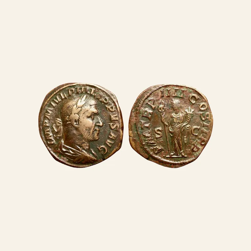 Philip I (244-249), Sestertius, Rome, AD 247; AE (g 17.77,28; mm 30)