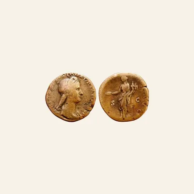 Reverse, of the sestertius, for Sabina (AD 128-136/7). AE sestertius (30mm, 23.29 gm). Rome, ca. AD 128-134., mint of Rome...