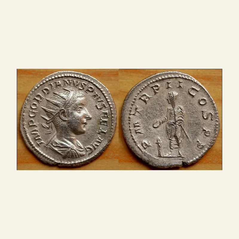 Gordian III AR Antoninianus. Rome, January-March AD 240.