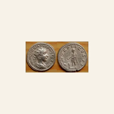 Gordian III AR Antoninianus. Rome, January-March AD 240.