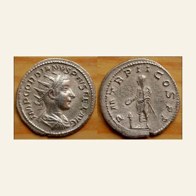 Gordian III AR Antoninianus. Rome, January-March AD 240.