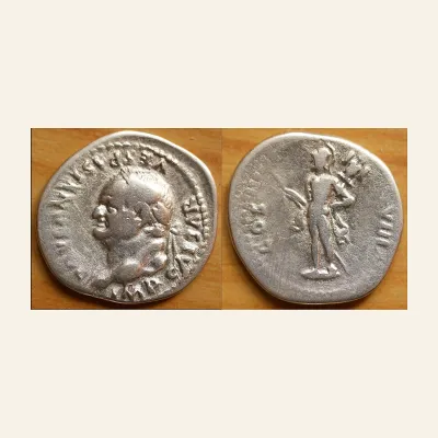 Avers, du denarius, pour Vespasian AR Denarius. Rome, AD 77-78., atelier de Rome, 77-78, RIC RIC II