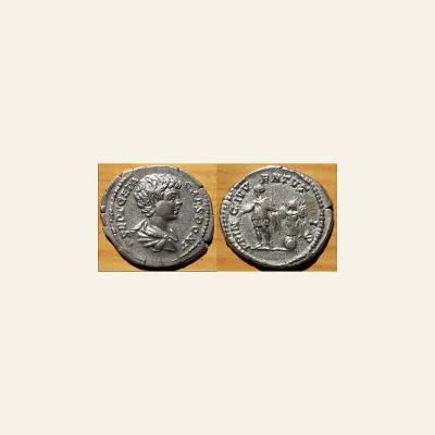Geta, as Caesar, AR Denarius. Rome, AD 200-202.