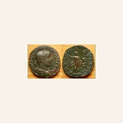 Gordian III Æ Sestertius. Rome, AD 240-244. AETERNITATI