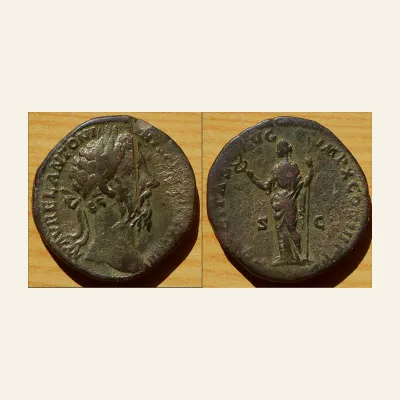 Marcus Aurelius AE Sestertius (31 mm , 20.36 g.)
