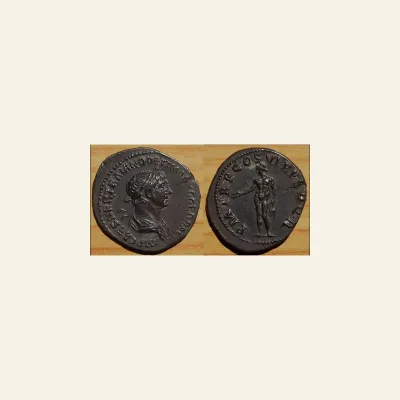 Reverse, of the denarius, for Trajan AR Denarius. Rome Mint 114-117 AD., mint of Rome, 117 AD