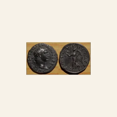 Reverse, of the denarius, for Trajan (AD 98-117). AR denarius (20mm, 3.20 gm, 6h). Rome, AD 101-102., mint of Rome, 98-117