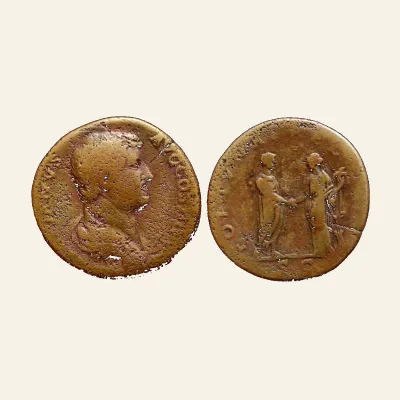 Hadrian, 117-138. AE Sestertius (30 mm, 24.79 g,), Rome, 133-circa 135.