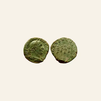 Reverse, of the sestertius, for PHILIPPUS I (244-249) AE-Sestertius, 13,30 g. Rome. c. 244-249., mint of Rome, 244-249