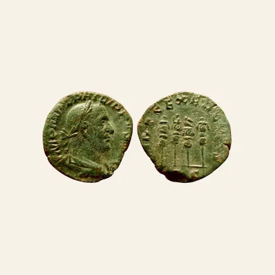 Reverse, of the sestertius, for PHILIPPUS I (244-249) AE-Sestertius, 13,30 g. Rome. c. 244-249., mint of Rome, 244-249