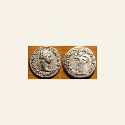 Domitian, A.D. 81-96. AR denarius minted A.D. 87.