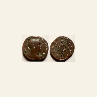 Reverse, of the sestertius, for SEVERUS ALEXANDER, 222-235 Sestertius, 232. AE 19.16 g., 222-235