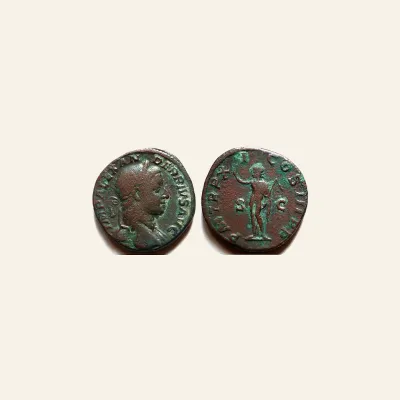 Reverse, of the sestertius, for Severus Alexander. AD 222-235. Æ Sestertius (30mm, 21.4 g). Rome mint. AD 231., mint of...