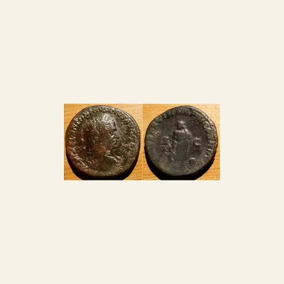 Caracalla. 198-217 AD. AE Sestertius, (24.95g., 31mm) Rome, 215 AD.