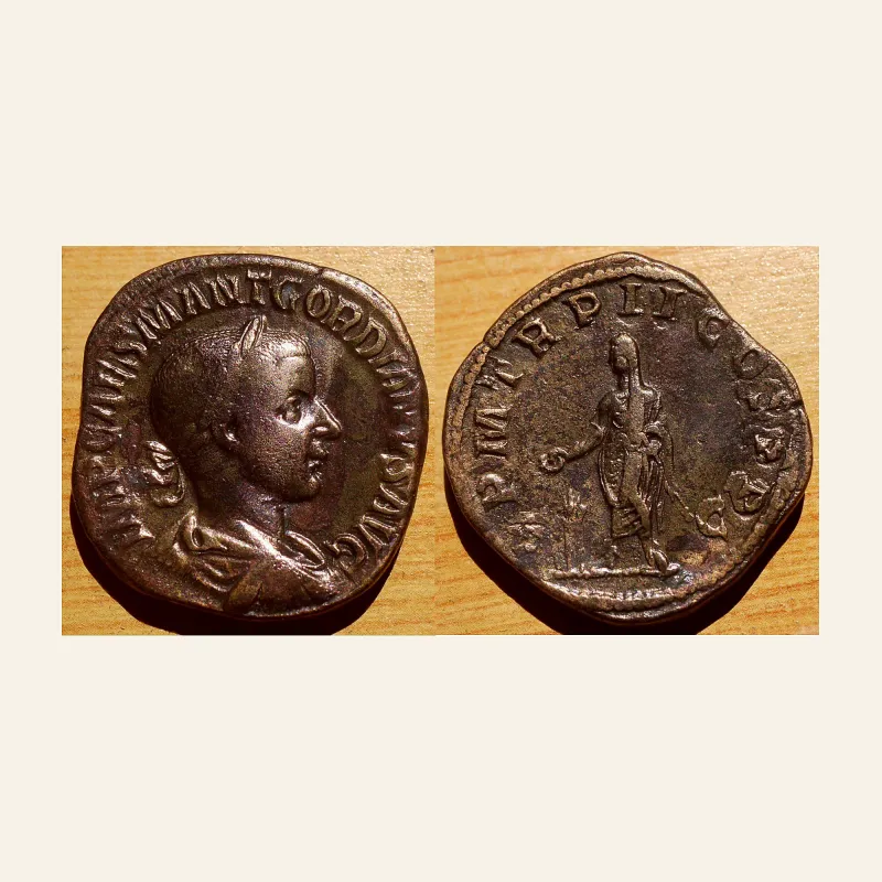 Gordian III. AD 238-244. Æ Sestertius (30mm, 20.03 g,). Rome