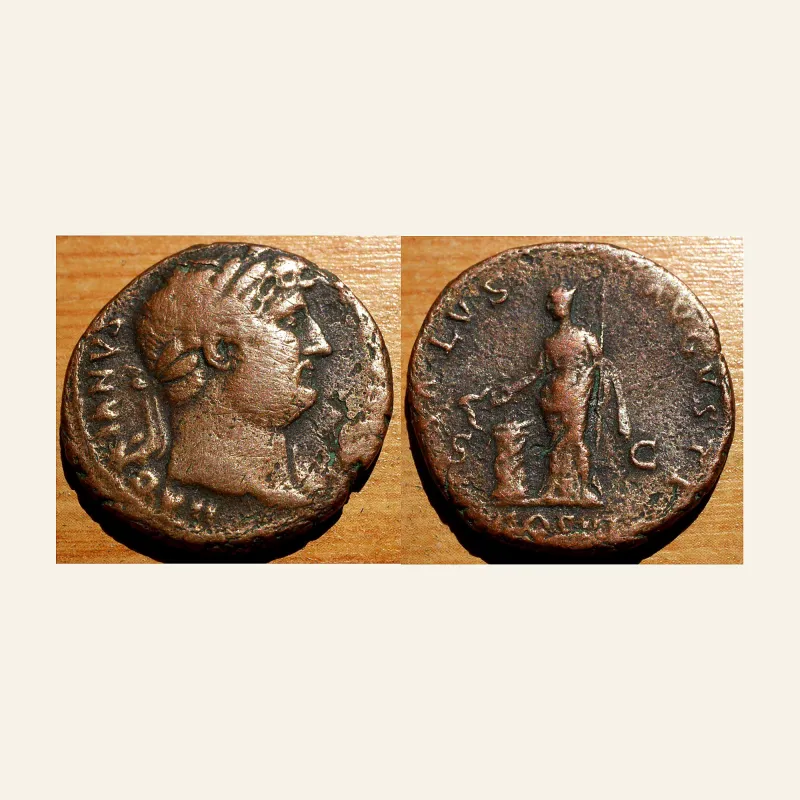 Hadrian. AD 117-138. Æ as (26mm, 9.09 g, ). Rome AD 124-128.