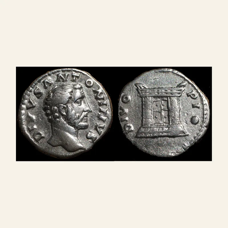 Divus Antoninus Pius. Died AD 161. AR Denarius (17.5mm, 3.36 g,).