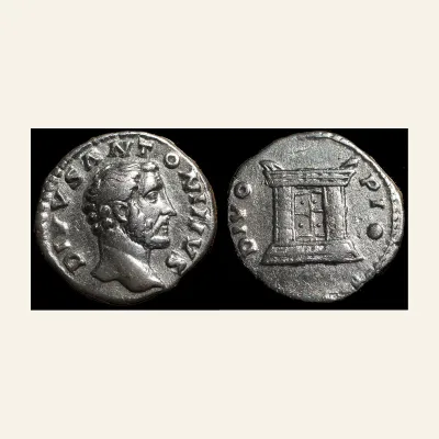 Divus Antoninus Pius. Died AD 161. AR Denarius (17.5mm, 3.36 g,).