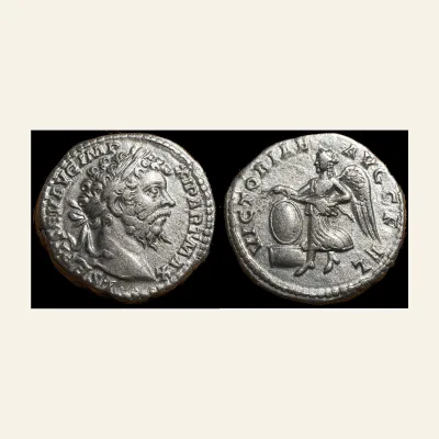 Avers, du denarius, pour Septimius Severus, 193–211 Denarius 198-200, AR 3.51 g., 193–211, RIC RIC 144b