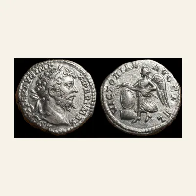 Reverse, of the denarius, for Septimius Severus, 193–211 Denarius 198-200, AR 3.51 g., 193–211