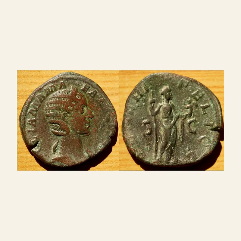 Julia Mamaea, Augusta, 222-235. AE Sestertius. Rome, 224.