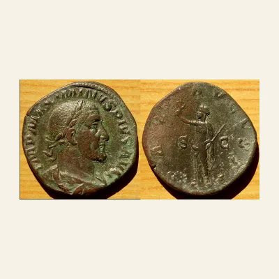 Maximinus I. AD 235-238. Æ Sestertius (15.65 g). Rome mint. AD 236.
