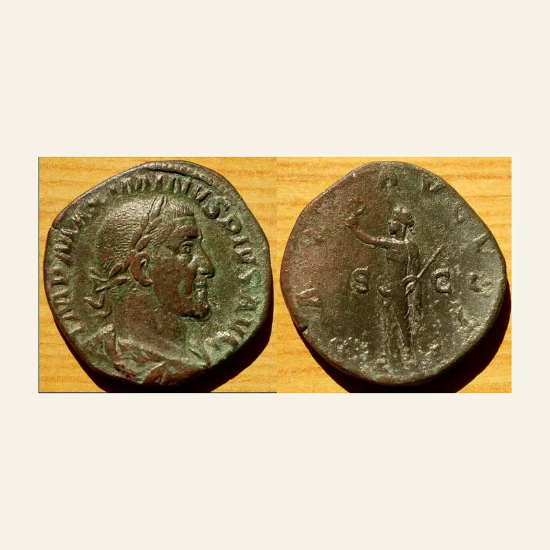 Maximinus I. AD 235-238. Æ Sestertius (15.65 g). Rome mint. AD 236.