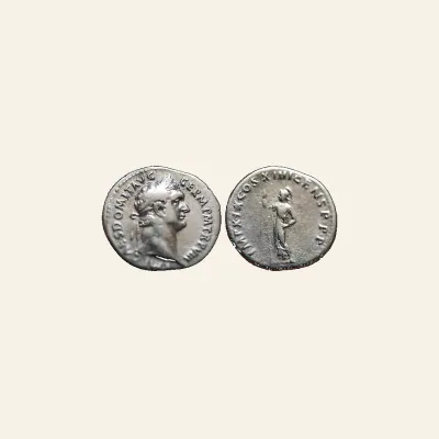 Domitian AR Denarius. Rome, AD 88-89. Minerva