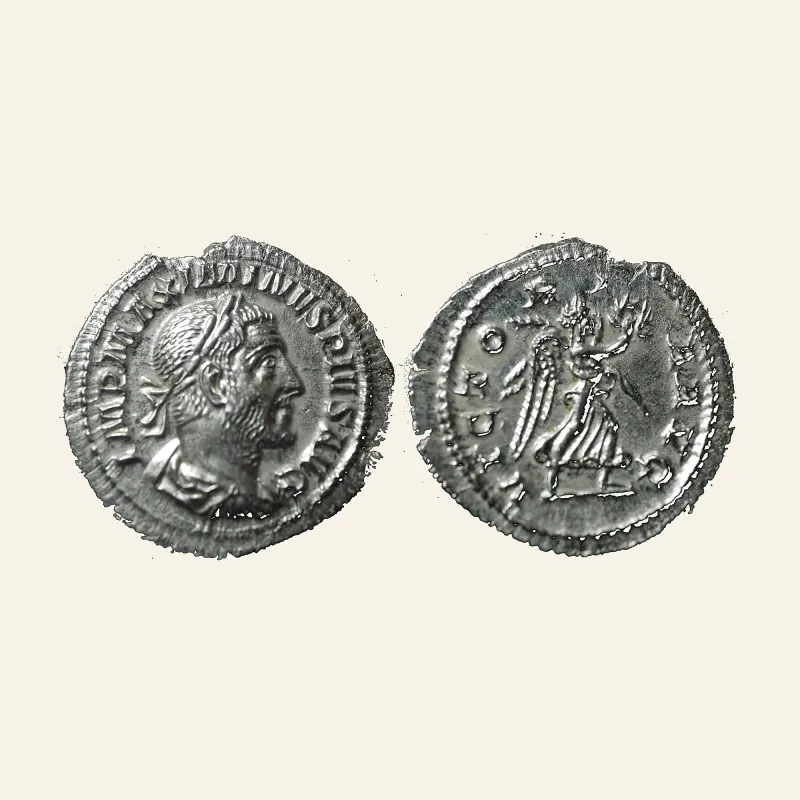 Maximinus I AD 235-238 Silver Denarius (2.32 g , 20 mm) Rome, AD 235/6.