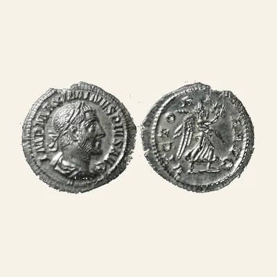 Maximinus I AD 235-238 Silver Denarius (2.32 g , 20 mm) Rome, AD 235/6.