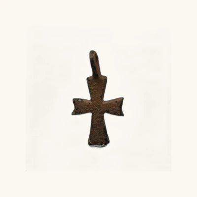 Pendentif croix en bronze byzantin – 7e-10e siècle après J.-C. - vue 2
