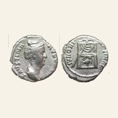 Faustina I (wife on A. Pius) AR Denarius. Rome, AD 138-140/1.