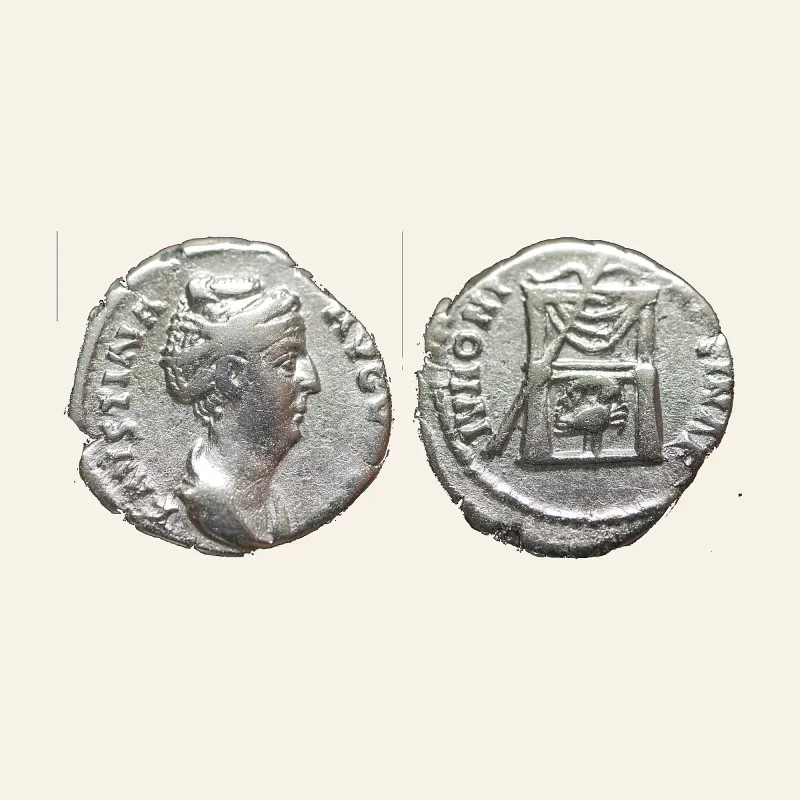 Faustina I (wife on A. Pius) AR Denarius. Rome, AD 138-140/1.