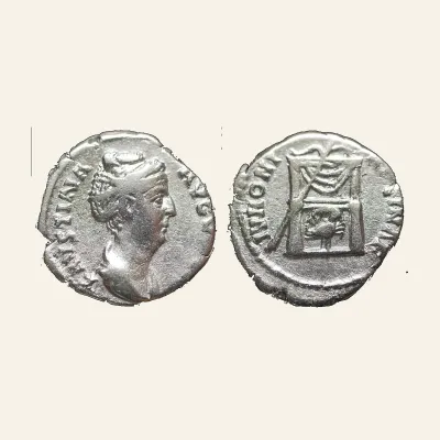 Faustina I (wife on A. Pius) AR Denarius. Rome, AD 138-140/1.