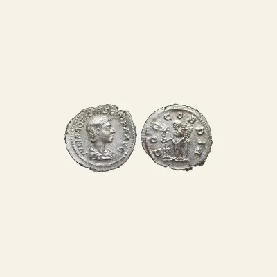 AQUILIA SEVERA, 2nd and 4th wife of ELAGABALUS Silver Denarius - RARE