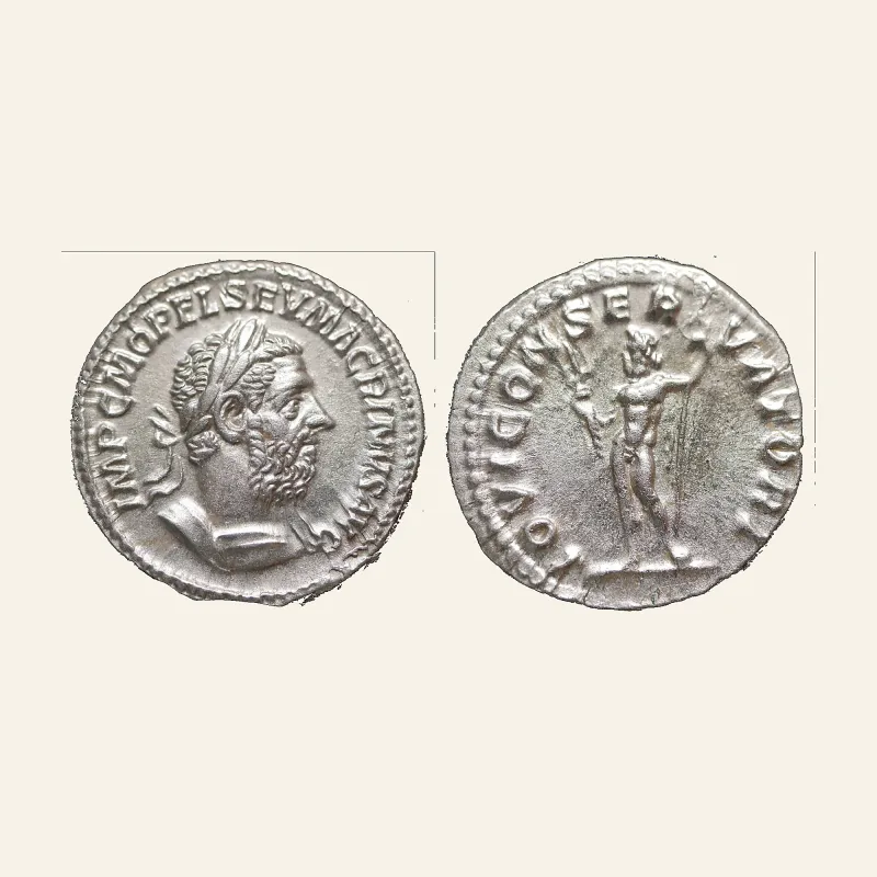 Macrinus (AD 217-218). AR denarius (20mm, 3.52 gm). AD 217.