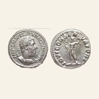 Macrinus (AD 217-218). AR denarius (20mm, 3.52 gm). AD 217.