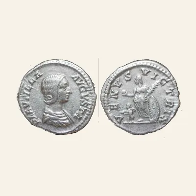 Avers, du denarius, pour Plautilla. Augusta Denarius AR 3.61 g. AD 202-205. Rome, atelier de Rome, 202-205, RIC RIC IV 369...