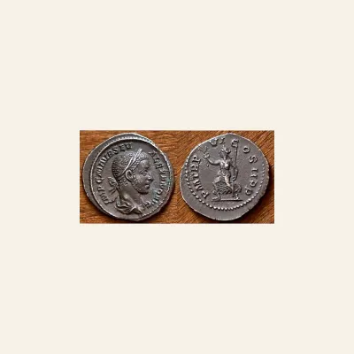 Reverse, of the denarius, for Severus Alexander (AD 222-235). AR denarius (20mm, 3.25 gm). Rome, AD 228., mint of Rome...