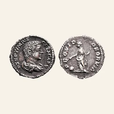 Geta, as Caesar, AR Denarius. Rome, AD 203-209.