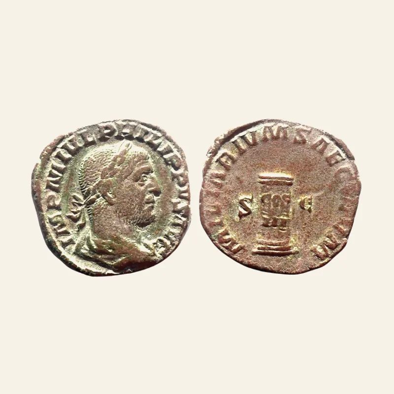 Philip I Æ Sestertius. Rome, AD 248. MILIARIVM SAECVLVM