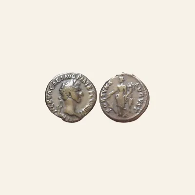 Nerva AR Denarius. Rome, AD 97. FORTVNA AVGVST