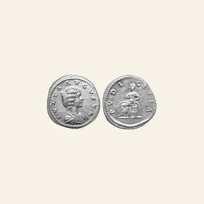 Julia Domna, Augusta, 193-217. Denarius (Silver, 19mm, 3.48 g) 196-202