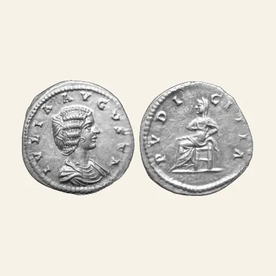Julia Domna, Augusta, 193-217. Denarius (Silver, 19mm, 3.48 g) 196-202