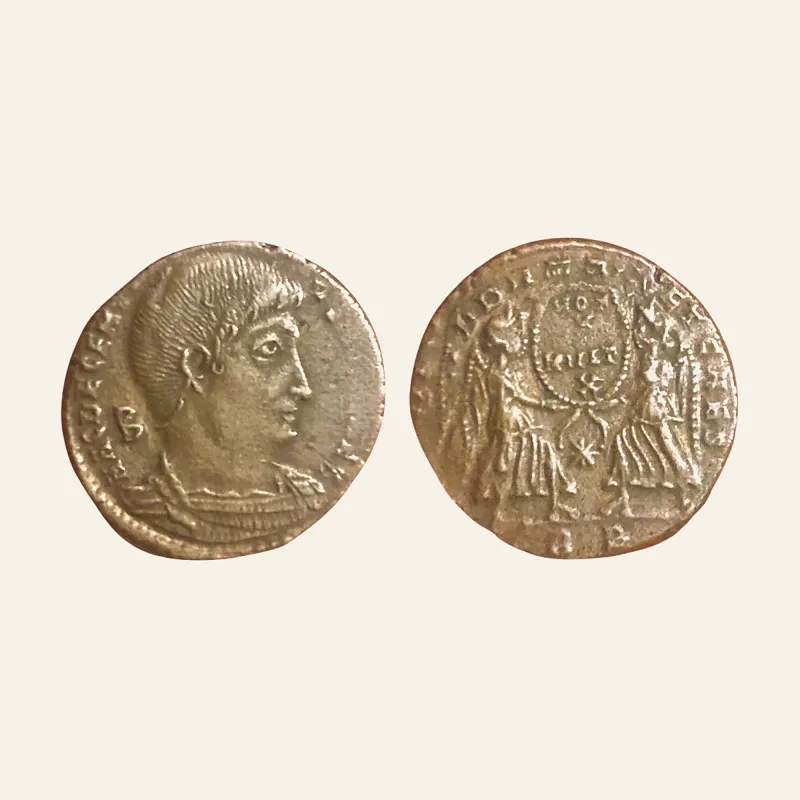 Decentius (Caesar, 350/1-353). Æ Centenionalis (25.5mm, 4.05g,). Rome, 351/2.