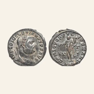 Diocletianus (284-305) AE-follis, 9.42 g., 27 mm. Alexandria, 301.