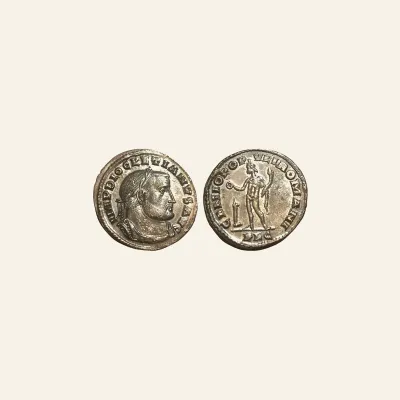 Diocletian Billon follis - GENIO POPULI ROMANI - Lugdunum Mint