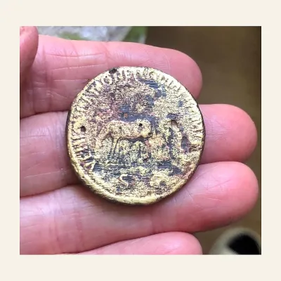Nerva, 96 – 98 Sestertius 97, Æ 20.69 g. RARE